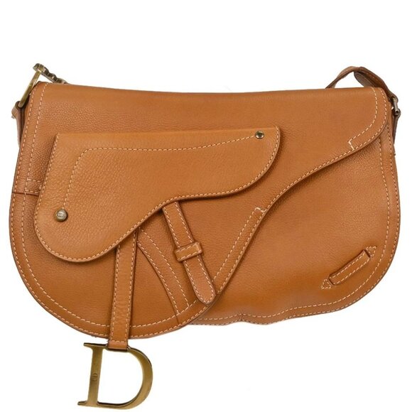 Christian Dior Brown Saddle Shoulder Bag - Picture 1 of 10